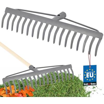 KOTARBAU ® Rateau à Feuille Métal 46 cm Râteau Jardin 18 Dents Gris Outil Robuste Pour Entretien Gazon Jardinage sans Manche KOTARBAU ® Rateau à Feuille Métal 46 cm Râteau Jardin 18 Dents Gris Outil Robuste Pour Entretien Gazon Jardinage sans Manche