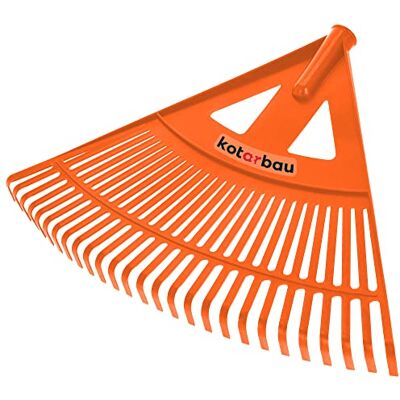 KOTARBAU ® Rateau à Feuilles Plastique 58 cm Orange sans Manche Râteau Jardin Balai à Gazon Ramasse Feuilles Léger Résistant Entretien Jardin KOTARBAU ® Rateau à Feuilles Plastique 58 cm Orange sans Manche Râteau Jardin Balai à Gazon Ramasse Feuilles Léger Résistant Entretien Jardin