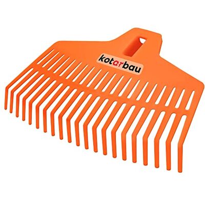 KOTARBAU ® Rateau à Feuilles Plastique 37 cm Orange sans Manche Râteau Jardin Balai à Gazon Ramasse Feuilles Léger Résistant Entretien Jardin KOTARBAU ® Rateau à Feuilles Plastique 37 cm Orange sans Manche Râteau Jardin Balai à Gazon Ramasse Feuilles Léger Résistant Entretien Jardin