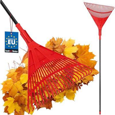 KOTARBAU ® Rateau À Feuilles Plastique 50 cm avec Manche en Aluminium Extra-Click Rateau Jardin Ramasse Feuilles Léger Rouge & Noir Ergonomique KOTARBAU ® Rateau À Feuilles Plastique 50 cm avec Manche en Aluminium Extra-Click Rateau Jardin Ramasse Feuilles Léger Rouge & Noir Ergonomique