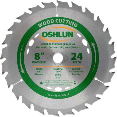 Oshlun SBW-164060 Lame de scie à poutre 32 dents ATB avec arbre de 2,5 cm Oshlun SBW-164060 Lame de scie à poutre 32 dents ATB avec arbre de 2,5 cm