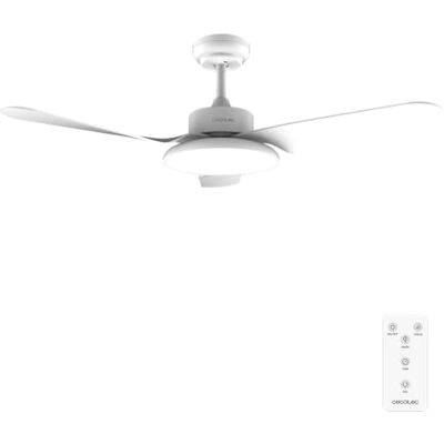 Cecotec Ventilateur de Plafond avec Lumière EnergySilence Aero 5200 Light White 30 W, Diamètre 109 cm, LED 22 W et Télécommande, 6 Vitesses et 3 Pales, Minuterie 8 Heures, Été/Hiver Cecotec Ventilateur de Plafond avec Lumière EnergySilence Aero 5200 Light White 30 W, Diamètre 109 cm, LED 22 W et Télécommande, 6 Vitesses et 3 Pales, Minuterie 8 Heures, Été/Hiver