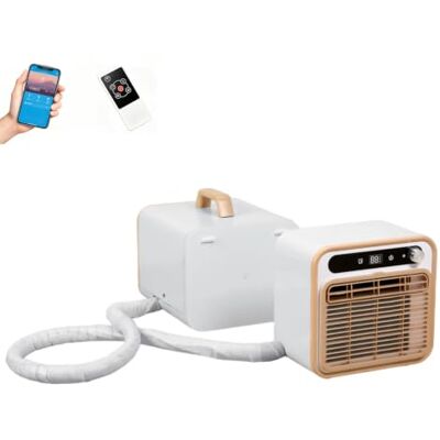 QmEna Climatiseur split portable pour camping, climatisation de tente extérieure silencieuse, refroidissement rapide en 3 secondes, mini climatiseur, pour camping-car, voiture, petite chambre de location QmEna Climatiseur split portable pour camping, climatisation de tente extérieure silencieuse, refroidissement rapide en 3 secondes, mini climatiseur, pour camping-car, voiture, petite chambre de location