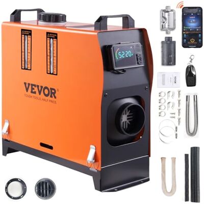 VEVOR Chauffage diesel à air 12 V 8 kW Chauffage auxiliaire Chauffage auxiliaire 0,16-0,62 l/h Chauffage diesel avec écran LCD et télécommande Pour bus, camion, etc. VEVOR Chauffage diesel à air 12 V 8 kW Chauffage auxiliaire Chauffage auxiliaire 0,16-0,62 l/h Chauffage diesel avec écran LCD et télécommande Pour bus, camion, etc.