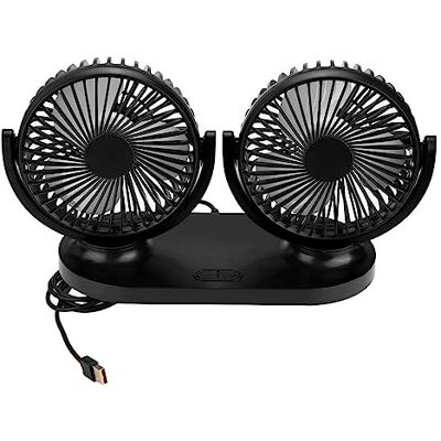 BLLBOO Ventilateur USB Ventilateur de Voiture à Double tête USB Ventilation de Refroidisseur Automatique de climatiseur Portable 12V(Noir) BLLBOO Ventilateur USB Ventilateur de Voiture à Double tête USB Ventilation de Refroidisseur Automatique de climatiseur Portable 12V(Noir)