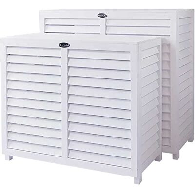 COFFRE CLIM Cache Climatiseur Extérieur Bois Composite Imputrescible PELICAN Caisson Climatisation Anti-Insectes et Moisissure, Montage Facile Conception Française Couleur Blanc Taille M COFFRE CLIM Cache Climatiseur Extérieur Bois Composite Imputrescible PELICAN Caisson Climatisation Anti-Insectes et Moisissure, Montage Facile Conception Française Couleur Blanc Taille M