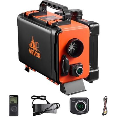 VEVOR Chauffage diesel portable tout-en-un 8 kW avec télécommande et écran LCD, chauffage rapide et faible bruit pour camions, camionnettes, camping-cars, caravanes 4,5 l VEVOR Chauffage diesel portable tout-en-un 8 kW avec télécommande et écran LCD, chauffage rapide et faible bruit pour camions, camionnettes, camping-cars, caravanes 4,5 l