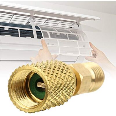 Niiyen Adaptateur R410A, Adaptateur A/C 1/4 inch Mâle à 5/16 inch Femelle SAE, Convient Aux Climatiseurs R410A Mini Split System, Aux Services de Climatisation et de Réfrigération Niiyen Adaptateur R410A, Adaptateur A/C 1/4 inch Mâle à 5/16 inch Femelle SAE, Convient Aux Climatiseurs R410A Mini Split System, Aux Services de Climatisation et de Réfrigération