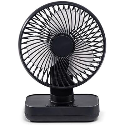wonderlamp Ventilateur de table Fanito bleu foncé, oscillant, 4 vitesses, batterie rechargeable, 13 h d'autonomie, ventilateur portable pour bureau sans câbles wonderlamp Ventilateur de table Fanito bleu foncé, oscillant, 4 vitesses, batterie rechargeable, 13 h d'autonomie, ventilateur portable pour bureau sans câbles