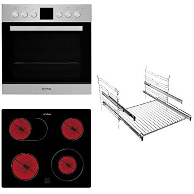 Privileg Set PV520 IN Cuisinière à chaleur tournante multifonction avec 5 fonctions Fonction de nettoyage hydrolyse Avec 2 niveaux A Plaque de cuisson vitrocéramique 60 cm Privileg Set PV520 IN Cuisinière à chaleur tournante multifonction avec 5 fonctions Fonction de nettoyage hydrolyse Avec 2 niveaux A Plaque de cuisson vitrocéramique 60 cm
