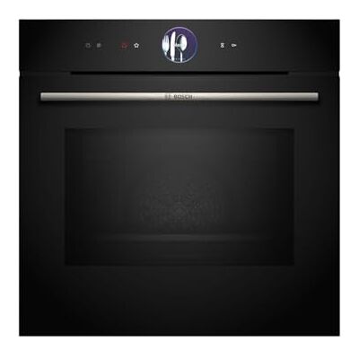 Bosch Série 8 HMG776NB1 Four à encastrer intelligent avec fonction micro-ondes 60 x 60 cm Noir Fabriqué en Allemagne Pyrolyse Friteuse à air Anneau de commande numérique Écran tactile Bosch Série 8 HMG776NB1 Four à encastrer intelligent avec fonction micro-ondes 60 x 60 cm Noir Fabriqué en Allemagne Pyrolyse Friteuse à air Anneau de commande numérique Écran tactile