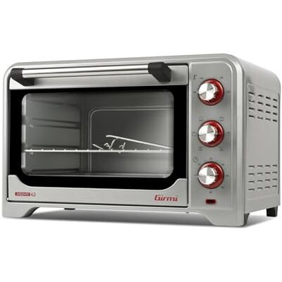 Girmi FE42 Four électrique ventilé, 2000 W, 42 litres, ventilation, lumière intérieure, grille inox, fonction de cuisson base, grill, combinée, accessoires inclus, argent Girmi FE42 Four électrique ventilé, 2000 W, 42 litres, ventilation, lumière intérieure, grille inox, fonction de cuisson base, grill, combinée, accessoires inclus, argent