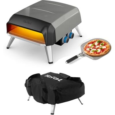 Tefal Pizza Pronto, Four à pizza maison, Four à pizza à gaz, Pierre rotative à 360° à l'intérieur, Pizza de 30 cm max, Cuisson Rapide, Application gratuite, Gris, JM412010 Tefal Pizza Pronto, Four à pizza maison, Four à pizza à gaz, Pierre rotative à 360° à l'intérieur, Pizza de 30 cm max, Cuisson Rapide, Application gratuite, Gris, JM412010