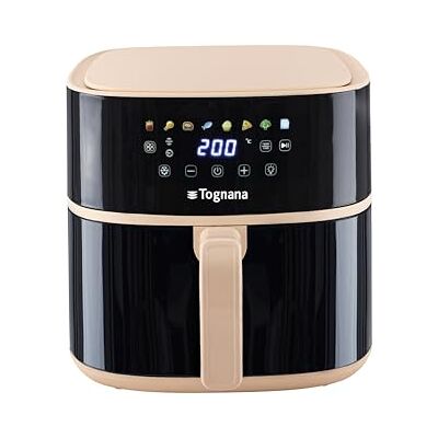 Tognana Iridea, Friteuse à air 8 L, Plastique-Acier Inoxydable, Champagne Tognana Iridea, Friteuse à air 8 L, Plastique-Acier Inoxydable, Champagne