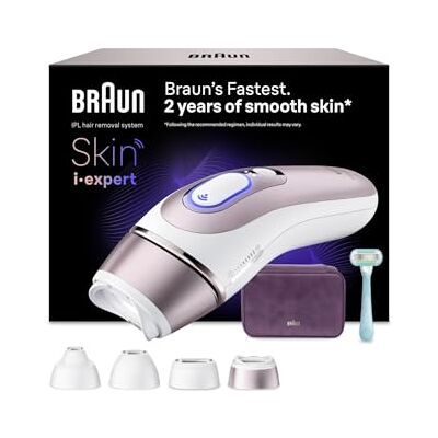 Braun Epilateur Lumiere Pulsee Smart Skin i Expert, Blanc et Bronze, Alternative au Laser à Domicile, Réduction Semi-Définitive des Poils, Pochette, Rasoir Femme Gillette Venus, 4 Têtes, PL7431 Braun Epilateur Lumiere Pulsee Smart Skin i Expert, Blanc et Bronze, Alternative au Laser à Domicile, Réduction Semi-Définitive des Poils, Pochette, Rasoir Femme Gillette Venus, 4 Têtes, PL7431