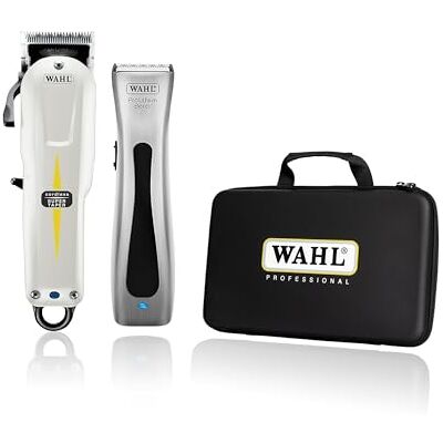 Wahl Cordless Super Taper, Beret et Étui Set avec Tondeuse à cheveux professionnelle sur secteur Pour l'épilation et l'effilage Set avec Beret et étui Wahl Cordless Super Taper, Beret et Étui Set avec Tondeuse à cheveux professionnelle sur secteur Pour l'épilation et l'effilage Set avec Beret et étui