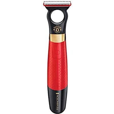 Remington Tondeuse à barbe pour homme Durablade MB055 Manchester United Edition (rasoir 0,2 mm + 4 peignes, utilisation humide et sèche, fonctionnement sur batterie, fonction de charge USB avec câble) Remington Tondeuse à barbe pour homme Durablade MB055 Manchester United Edition (rasoir 0,2 mm + 4 peignes, utilisation humide et sèche, fonctionnement sur batterie, fonction de charge USB avec câble)