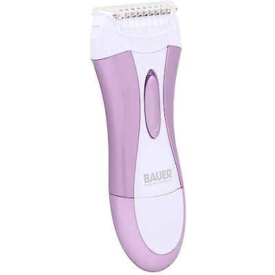 Bauer Professional 38730 Rasoir doux et lisse pour femme Épilation indolore Bras, jambes et bikini Tondeuse à piles Rasage humide et sec Lames en acier inoxydable Bauer Professional 38730 Rasoir doux et lisse pour femme Épilation indolore Bras, jambes et bikini Tondeuse à piles Rasage humide et sec Lames en acier inoxydable