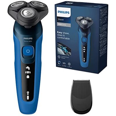 Philips Rasoir Series 5000, rasoir électrique 100% étanche, lames ComfortTech à 360°, têtes de contour, affichage avancé, tondeuse de précision SmartClick, S5466/18 Philips Rasoir Series 5000, rasoir électrique 100% étanche, lames ComfortTech à 360°, têtes de contour, affichage avancé, tondeuse de précision SmartClick, S5466/18