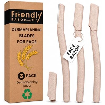 Friendly Razor Lames de dermaplaning pour le visage Rasoirs faciaux pour femme Épilateur pour poils de pêche et exfoliation Rasoirs pour le visage pour femme Outil d'épilation lisse pour peau et poils Friendly Razor Lames de dermaplaning pour le visage Rasoirs faciaux pour femme Épilateur pour poils de pêche et exfoliation Rasoirs pour le visage pour femme Outil d'épilation lisse pour peau et poils