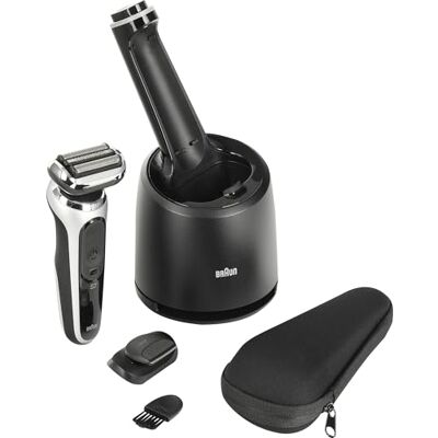 Braun Series 7 71-S7200cc Rasoir Électrique Pour Homme Avec Accessoire Tondeuse De Précision EasyClick,Centre SmartCare,360° Flex, Technologie Wet & Dry, Rechargeable, Rasoir À Grille Sans Fil, Argent Braun Series 7 71-S7200cc Rasoir Électrique Pour Homme Avec Accessoire Tondeuse De Précision EasyClick,Centre SmartCare,360° Flex, Technologie Wet & Dry, Rechargeable, Rasoir À Grille Sans Fil, Argent