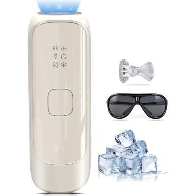 Anysea Epilateur Lumiere Pulsee avec Fonction de Saphir-Refroidissement : 22,6J Lumiere Pulsee Epilateur avec 3 Modes, Épilateur Lumière Pulsée pour Femmes et Hommes, Visage, Aisselles, Tout le Corps Anysea Epilateur Lumiere Pulsee avec Fonction de Saphir-Refroidissement : 22,6J Lumiere Pulsee Epilateur avec 3 Modes, Épilateur Lumière Pulsée pour Femmes et Hommes, Visage, Aisselles, Tout le Corps