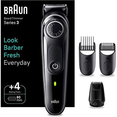 Braun BT3440 Tondeuse à barbe pour homme avec lame ultra tranchante 40 réglages de longueur Rechargeable avec 80 min d'autonomie sans fil Cadeau Homme Braun BT3440 Tondeuse à barbe pour homme avec lame ultra tranchante 40 réglages de longueur Rechargeable avec 80 min d'autonomie sans fil Cadeau Homme