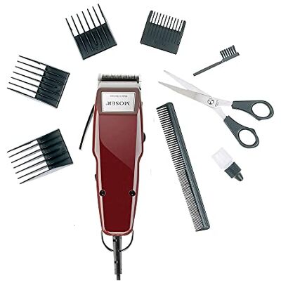 Moser ProfiLine 1400 Fading Edition Tondeuse à cheveux pour homme Bordeaux Fades Réglage de la longueur de coupe Multiclick Fabriqué en Allemagne Moser ProfiLine 1400 Fading Edition Tondeuse à cheveux pour homme Bordeaux Fades Réglage de la longueur de coupe Multiclick Fabriqué en Allemagne