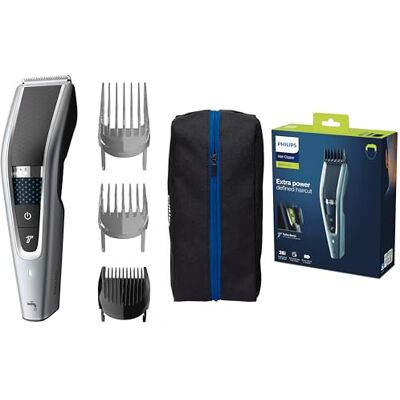 Philips Series 5000 Trim-n-Flow Pro HC5630/13 Tondeuse à cheveux Entièrement lavable avec lames auto-affûtantes en acier inoxydable Prise britannique à 3 broches Philips Series 5000 Trim-n-Flow Pro HC5630/13 Tondeuse à cheveux Entièrement lavable avec lames auto-affûtantes en acier inoxydable Prise britannique à 3 broches