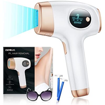 Dorzu ZKMAGIC Épilateur Lumière Pulsée, 999,900 Flashs Épilateur Laser IPL avec 9 Niveaux d'énergie Améliorés 3 Fonctions HR/SC/RA et 2 Modes pour Femme et Homme, Visage,Corps,Bikini, Aisselles Dorzu ZKMAGIC Épilateur Lumière Pulsée, 999,900 Flashs Épilateur Laser IPL avec 9 Niveaux d'énergie Améliorés 3 Fonctions HR/SC/RA et 2 Modes pour Femme et Homme, Visage,Corps,Bikini, Aisselles