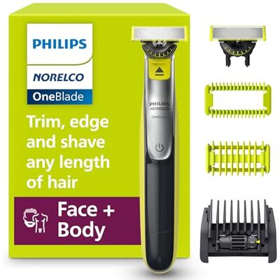 Norelco Philips OneBlade 360 Face + Body Hybrid Tondeuse et rasoir électrique QP2834/70 Norelco Philips OneBlade 360 Face + Body Hybrid Tondeuse et rasoir électrique QP2834/70