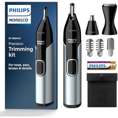 Norelco Philips Tondeuse nez 5000 pour nez, oreilles, sourcils, NT5600/62 Norelco Philips Tondeuse nez 5000 pour nez, oreilles, sourcils, NT5600/62