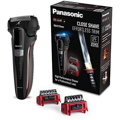 Panasonic Rasoir hybride ES-LL41 3 en 1 pour raser, tailler et coiffer, 2 embouts Noir Panasonic Rasoir hybride ES-LL41 3 en 1 pour raser, tailler et coiffer, 2 embouts Noir