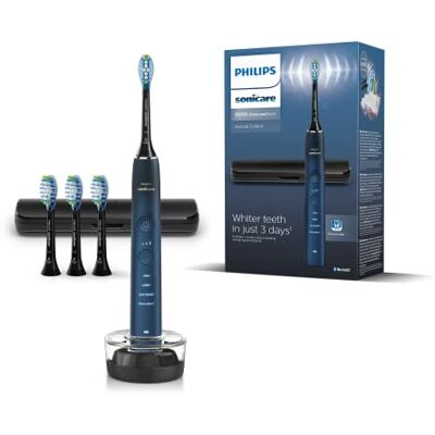 Philips Sonicare HX9911/89 DiamondClean 9000 Brosse à dents électrique Édition spéciale Brosse à dents sonique avec application Capteur de pression 4 modes de brossage 3 niveaux d'intensité Support de Philips Sonicare HX9911/89 DiamondClean 9000 Brosse à dents électrique Édition spéciale Brosse à dents sonique avec application Capteur de pression 4 modes de brossage 3 niveaux d'intensité Support de