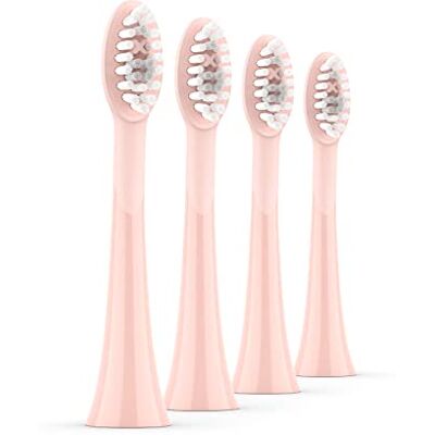 ORDO Lot de 4 têtes de brosse à dents soniques de rechange avec technologie Pulse pour le nettoyage des dents, l'élimination de la plaque, le polissage en silicone, les poils de nettoyage en ORDO Lot de 4 têtes de brosse à dents soniques de rechange avec technologie Pulse pour le nettoyage des dents, l'élimination de la plaque, le polissage en silicone, les poils de nettoyage en