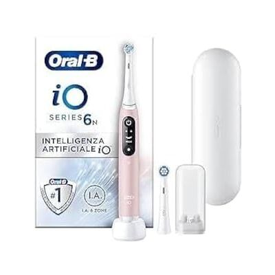 Procter & Gamble Oral-B Brosse à Dents Electrique iO 6 avec 1 Brossette de Rechange, Rose 5 Modes de Brossage dont Blancheur et Soin des Gencives, Capteur de Pression, Batterie Rechargeable, Ecran Interactif, Etui Procter & Gamble Oral-B Brosse à Dents Electrique iO 6 avec 1 Brossette de Rechange, Rose 5 Modes de Brossage dont Blancheur et Soin des Gencives, Capteur de Pression, Batterie Rechargeable, Ecran Interactif, Etui