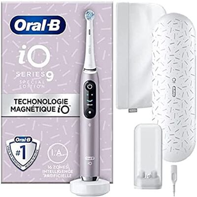 Oral-B iO 9 Brosse À Dents Électrique, Édition Spéciale Rose Quartz, 1 Étui De Voyage Chargeur, Oral-B iO 9 Brosse À Dents Électrique, Édition Spéciale Rose Quartz, 1 Étui De Voyage Chargeur,
