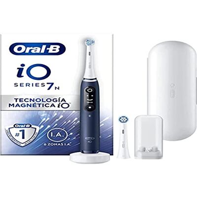 Procter & Gamble Oral-B iO 7 Oral-B iO 7N Brosse à dents électrique bleue, avec 2 têtes et 1 étui de voyage, conçue par Braun Procter & Gamble Oral-B iO 7 Oral-B iO 7N Brosse à dents électrique bleue, avec 2 têtes et 1 étui de voyage, conçue par Braun