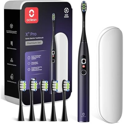 Oclean Brosse à dents électrique X Series Pro Digital Travel Set, 6 Brosettes et Étui de voyage, Écran tactile, Suivi en temps réel et 3 Modes, Autonomie 30 jours, Minuteur & Rappel, Set Violet Oclean Brosse à dents électrique X Series Pro Digital Travel Set, 6 Brosettes et Étui de voyage, Écran tactile, Suivi en temps réel et 3 Modes, Autonomie 30 jours, Minuteur & Rappel, Set Violet