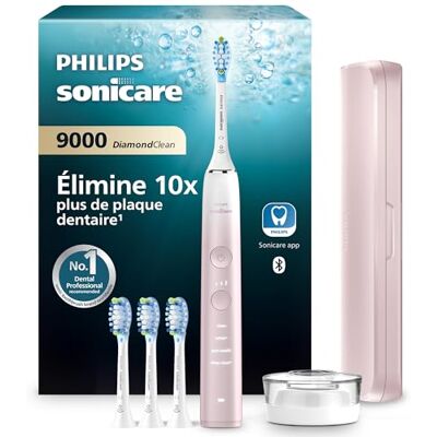 Philips Sonicare DiamondClean 9000 brosse à dents électrique, Édition spéciale, brosse à dents électrique avec application, capteur de pression, socle de charge, rose, modèle HX9911/79 Philips Sonicare DiamondClean 9000 brosse à dents électrique, Édition spéciale, brosse à dents électrique avec application, capteur de pression, socle de charge, rose, modèle HX9911/79