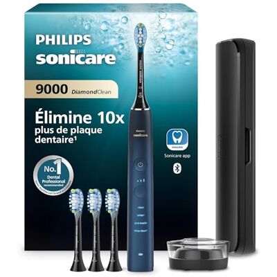 Philips Sonicare DiamondClean 9000 brosse à dents électrique, Édition spéciale, brosse à dents électrique avec application, capteur de pression, socle de charge, bleu marine, modèle HX9911/89 Philips Sonicare DiamondClean 9000 brosse à dents électrique, Édition spéciale, brosse à dents électrique avec application, capteur de pression, socle de charge, bleu marine, modèle HX9911/89