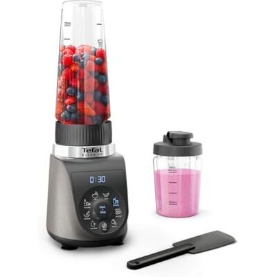 Tefal Blend Up BL19JEF0 Mini Mixeur 1000 W 8 Programmes Automatiques Lames Powelix Mode Nettoyage Automatique Compact Léger Mode Silence + Bouteilles On-The-Go 400/700ml Gris Tefal Blend Up BL19JEF0 Mini Mixeur 1000 W 8 Programmes Automatiques Lames Powelix Mode Nettoyage Automatique Compact Léger Mode Silence + Bouteilles On-The-Go 400/700ml Gris