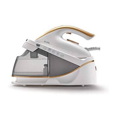 Breville PRESSXPRESS 2400W Fer électrique avec chaudière, plaque multidirectionnelle en céramique, jet vapeur 230 g, jet vapeur vertical 100 g/min, *pression 5 bar, blanc Breville PRESSXPRESS 2400W Fer électrique avec chaudière, plaque multidirectionnelle en céramique, jet vapeur 230 g, jet vapeur vertical 100 g/min, *pression 5 bar, blanc