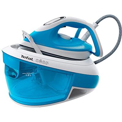 Tefal SV8002 Express Airglide Centrale Vapeur 2800 W Semelle Durilium Pression de pompe 5,9 bars Sortie de vapeur constante : 120 g/min Effet pressing : 380 g/min Vapeur verticale Tefal SV8002 Express Airglide Centrale Vapeur 2800 W Semelle Durilium Pression de pompe 5,9 bars Sortie de vapeur constante : 120 g/min Effet pressing : 380 g/min Vapeur verticale