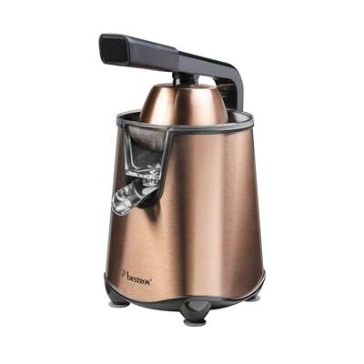 Bestron Presse-agrumes électrique avec fonction d'arrêt des fuites et tamis à pulpe en acier inoxydable, avec 2 cônes de pressage, capacité de 450 ml, levier Soft-Press pour une utilisation facile Bestron Presse-agrumes électrique avec fonction d'arrêt des fuites et tamis à pulpe en acier inoxydable, avec 2 cônes de pressage, capacité de 450 ml, levier Soft-Press pour une utilisation facile