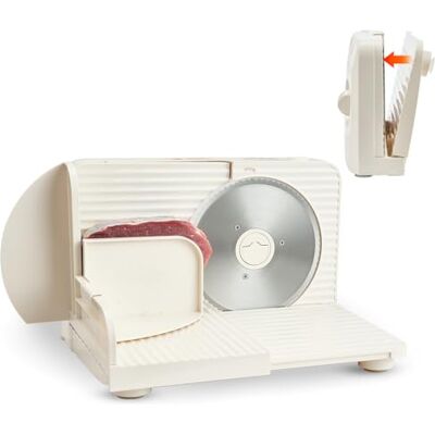 VEVOR Trancheuse à viande 180 W Trancheuse électrique avec lame de 17 cm, trancheuse à viande avec épaisseur réglable de 0 à 15 mm, pour viande congelée, jambon Prime Steak VEVOR Trancheuse à viande 180 W Trancheuse électrique avec lame de 17 cm, trancheuse à viande avec épaisseur réglable de 0 à 15 mm, pour viande congelée, jambon Prime Steak