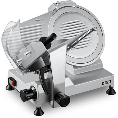 VEVOR Trancheuse électrique pour viande, trancheuse à jambon 320 W, épaisseur de coupe réglable de 0 à 15 mm, lame en acier au carbone, 300 mm, saucisses pain, fromage, charcuterie jambon VEVOR Trancheuse électrique pour viande, trancheuse à jambon 320 W, épaisseur de coupe réglable de 0 à 15 mm, lame en acier au carbone, 300 mm, saucisses pain, fromage, charcuterie jambon
