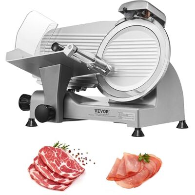 VEVOR Trancheuse à viande commerciale 340 W Trancheuse électrique alimentaire avec lame en acier au carbone de 25,4 cm Épaisseur réglable de 0 à 15 mm Pour viande, fromage, légumes, etc. VEVOR Trancheuse à viande commerciale 340 W Trancheuse électrique alimentaire avec lame en acier au carbone de 25,4 cm Épaisseur réglable de 0 à 15 mm Pour viande, fromage, légumes, etc.
