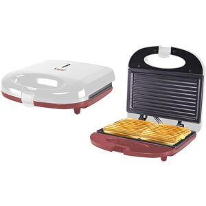 BEPER P101TOS010 Grille-pain électrique, 750W, Gril électrique, Plaque anti-adhésive, Poignée thermo-isolante, Pieds antidérapants et enrouleur de câble, Blanc/Rouge BEPER P101TOS010 Grille-pain électrique, 750W, Gril électrique, Plaque anti-adhésive, Poignée thermo-isolante, Pieds antidérapants et enrouleur de câble, Blanc/Rouge
