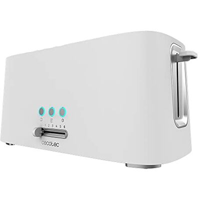 Cecotec Toast & Taste 9000 Grille-pain double blanc en plastique avec 2 fentes courtes extra larges Design blanc (double fente longue) Cecotec Toast & Taste 9000 Grille-pain double blanc en plastique avec 2 fentes courtes extra larges Design blanc (double fente longue)